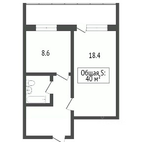 Продается 1-комн. квартира, 40 м²