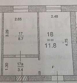 Продается 2-комн. квартира, 23,9 м²