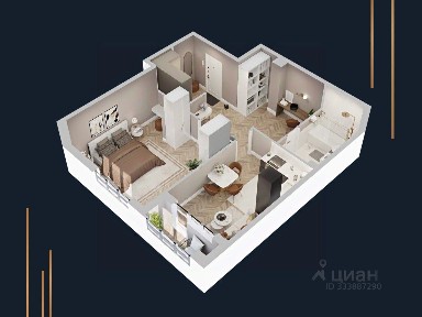 Продается 1-комн. квартира, 57,7 м²