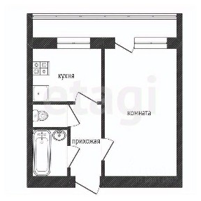 Сдается 1-комн. квартира, 32,4 м²