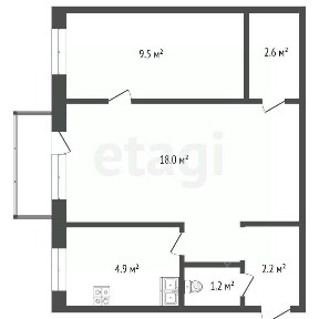 Продается 2-комн. квартира, 38,4 м²