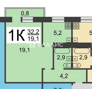 Продается 1-комн. квартира, 31,5 м²