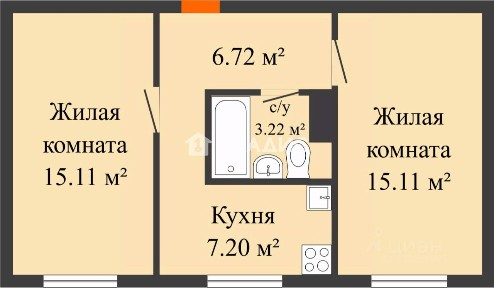 Продается 2-комн. квартира, 47,36 м²