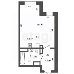 Продается студия, 33,4 м²