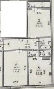 Продается 2-комн. квартира, 61,1 м²