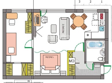 Продается 2-комн. квартира, 43,3 м²