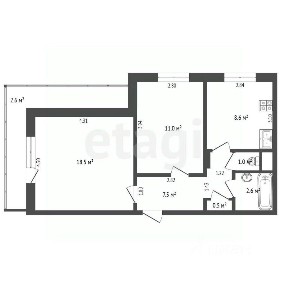 Продается 2-комн. квартира, 49,7 м²