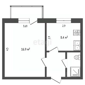 Продается 1-комн. квартира, 30 м²
