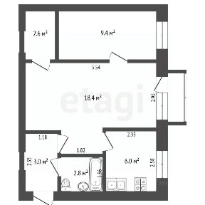 Продается 2-комн. квартира, 42,2 м²
