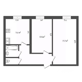 Продается 2-комн. квартира, 53,9 м²