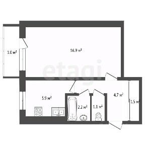 Продается 1-комн. квартира, 32,3 м²