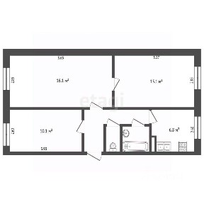 Продается 3-комн. квартира, 58,1 м²