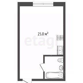 Продается студия, 25 м²