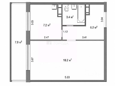 Продается 1-комн. квартира, 35,8 м²