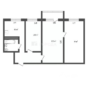 Продается 3-комн. квартира, 56,1 м²