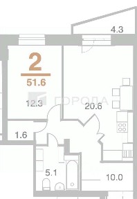 Продается 2-комн. квартира, 50 м²