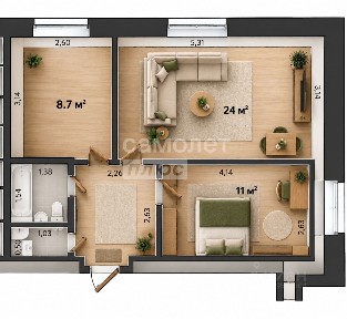 Продается 2-комн. квартира, 46,4 м²