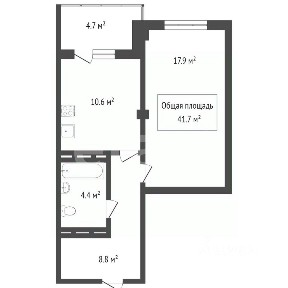 Продается 1-комн. квартира, 42 м²