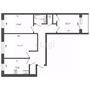 Продается 3-комн. квартира, 65,9 м²
