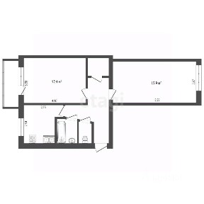 Продается 2-комн. квартира, 45,1 м²