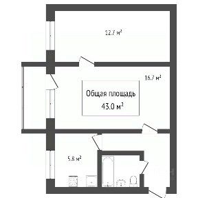 Продается 2-комн. квартира, 42 м²