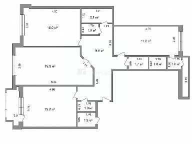 Продается 3-комн. квартира, 82,7 м²
