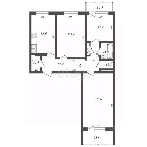 Продается 3-комн. квартира, 63,8 м²