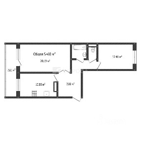 Продается 3-комн. квартира, 60 м²