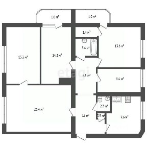 Продается 5-комн. квартира, 115 м²