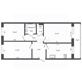 Продается 3-комн. квартира, 71,1 м²