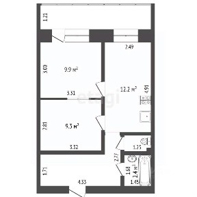 Продается 2-комн. квартира, 44,2 м²