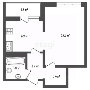 Продается 1-комн. квартира, 40,8 м²
