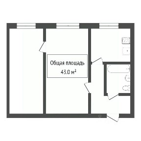 Продается 2-комн. квартира, 42 м²