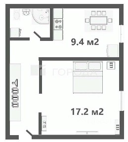 Продается 1-комн. квартира, 36,1 м²
