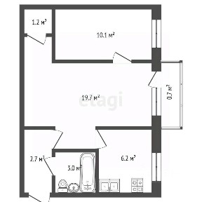 Продается 2-комн. квартира, 43,3 м²