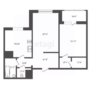 Продается 2-комн. квартира, 66 м²