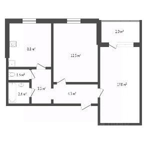 Продается 2-комн. квартира, 50 м²