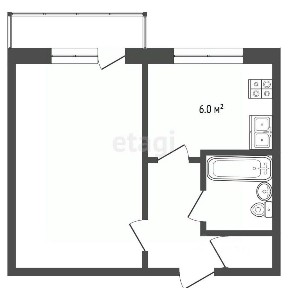 Продается 1-комн. квартира, 33,5 м²