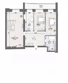 Продается 3-комн. квартира, 78 м²