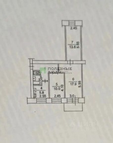 Продается 3-комн. квартира, 56,4 м²