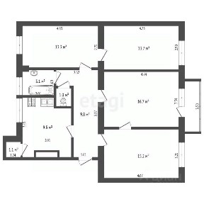 Продается 4-комн. квартира, 90 м²