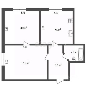 Продается 2-комн. квартира, 39,7 м²