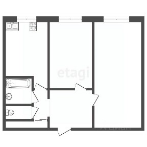 Продается 2-комн. квартира, 54,2 м²