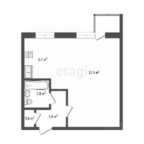 Продается 1-комн. квартира, 31,9 м²