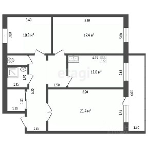 Продается 3-комн. квартира, 81,6 м²