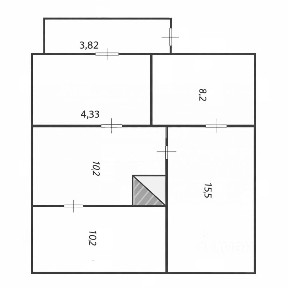 Продается 3-комн. квартира, 43,9 м²