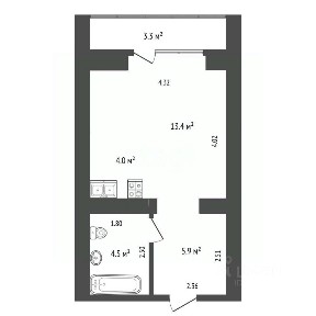Продается студия, 30 м²