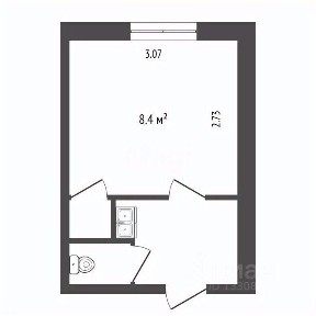 Продается студия, 13 м²