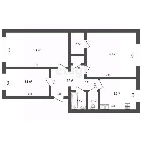 Продается 3-комн. квартира, 66,3 м²