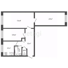 Продается 3-комн. квартира, 60,4 м²